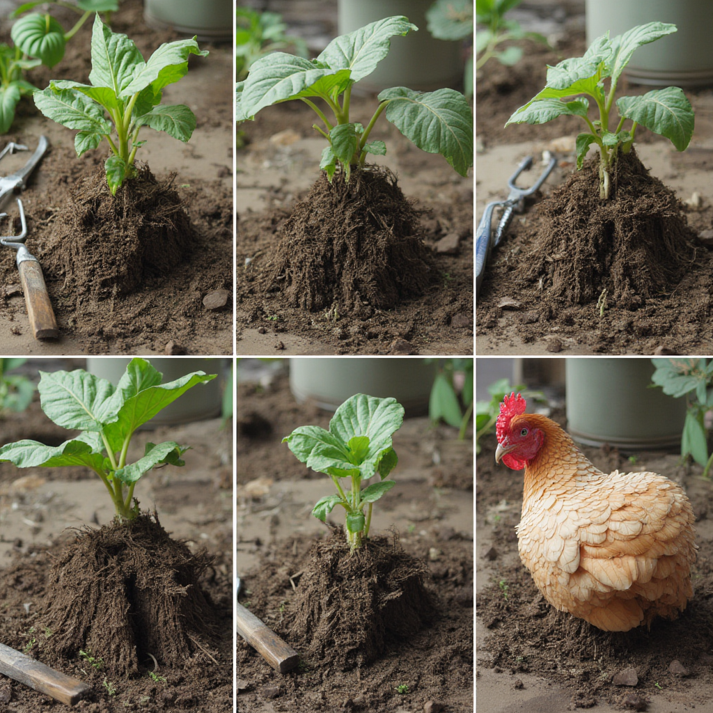 Krok po kroku proces oddzielania odrostów: od matczynej rośliny przez cięcie po ukorzenienie w perlicie, z narzędziami do ogrodnictwa w tle