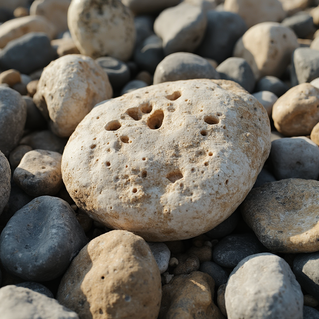 Lithops hookeri w naturalnym środowisku wśród prawdziwych kamieni, trudne do odróżnienia, plan ogólny